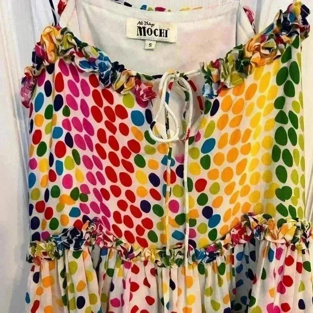 All Things Mochi Dress Blessica Sleeveless Yellow Size S - Picture 4 of 5